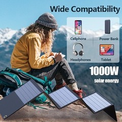 Portable Solar Charger Featuring Dual USB & 18V DC Outputs – 600W or 1000W