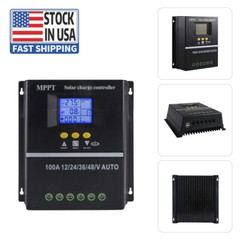 100A Solar Panel Kit Regulator for Auto Focus Tracking Charge Controller 12/24V