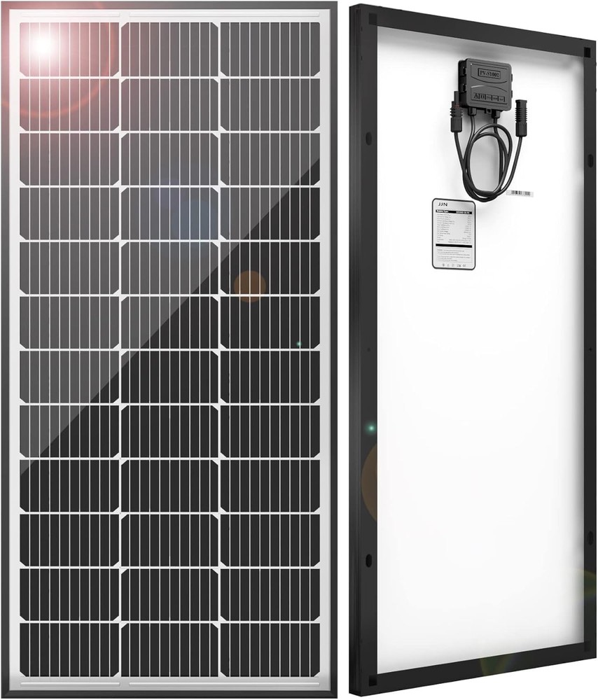 100 Watt Solar Panels, 10BB Monocrystalline 12V 100W Solar Panel, 23% High Ef…