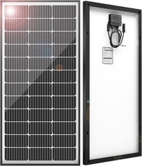 100 Watt Solar Panels, 10BB Monocrystalline 12V 100W Solar Panel, 23% High Ef…