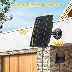Zivif 4W Solar Panel for Blink Outdoor 3rd Gen, XT and XT2 Cameras, 1 Pack | USB