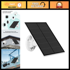 5W Solar Panel Charger for Outdoor Security Camera, 5V USB, IP65 Waterproof, 9.8