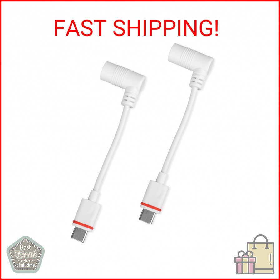 BTFO 2pcs Barrel Plug to USB-C Power Adapter for Ring Solar Panel & USB-C Securi
