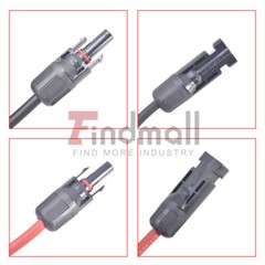 1 Pair 12 AWG Solar Panel Extension Cable Wire Connector 5ft Black + Red