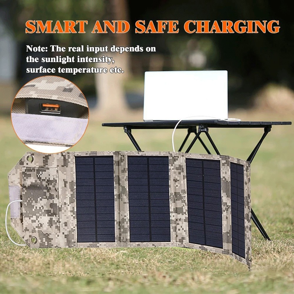 For Camping Hiking 800W Foldable Solar Panel USB 5V Charger Portable Power Bank