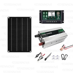 Grennova 2200W Off-Grid Solar Kit 50W Panel 60A MPPT Dual Voltage Inverter Home
