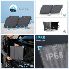 110W Bifacial Foldable Solar Panel 23.5% ETFE IP68 E-POWO