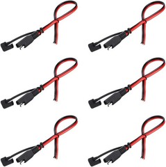 6PCS SAE Connector Extension Cables 12V Battery Charger Leads Wiring Set