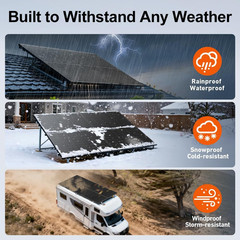 DOKIO 800W (2×400W) Monocrystalline Solar Panels (31V per Panel) for Charging 12
