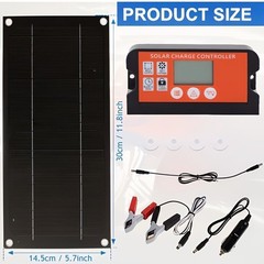 100W Solar Panel Kit, Including A 12V 100A 600W Controller And Extension Cable,