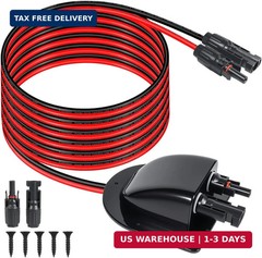 Solar Cable Entry Gland with10AWG Solar Extension Cable Compatible with MC4, Wea