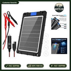 Efficient 12W Solar Car Battery Charger | Quick Install and Multiple Protections