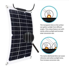 25W Flexible Solar Panel 12V Charger with Controller and MC4 for RV Marine Off