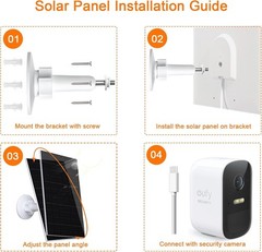 7W Solar Panel for Eufycam 2C, 2C Pro, 2 Pro and E40, 2 Pack | USB-C to Micro…