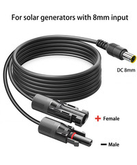 16.5FT 14AWG+16AWG Solar Cable with Solar Panel Connector for Anker 521 535