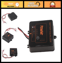 12V Solar Battery Equalizer Voltage Balancer Charger – Dual 2X Connection, Rever