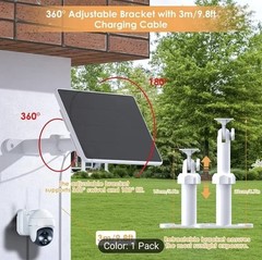 6W Solar Panel for Ring Camera Battery – Solar Charger with Retractable 360°
