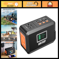 Portable Power Station 120W Solar Generator 88Wh Lithium Battery AC/DC/USB for C
