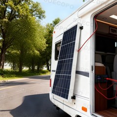 100W 18V Portable Solar Panel 12V Car RV Boat Battery Charger Clips