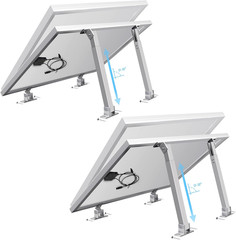 2 Sets (4Pcs) Solar Panel Mounting Brackets – Adjustable Solar Panel Tilt Mount