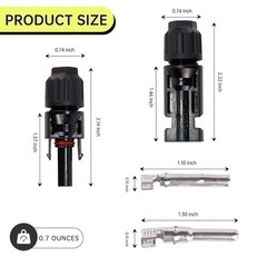 36 Pcs Solar Connectors Set – IP67 Waterproof Male & Female, 1000V/30A, 18 Pairs