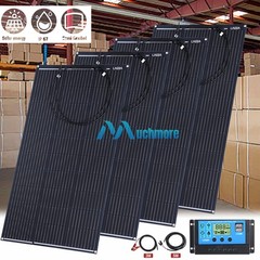 100W 200W 400W 18V Portable Flexible Solar Panel Kit RV Camping Off-Grid Rooftop