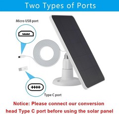 2 Pack Solar Panels Compatible with WYZE Battery Cam Pro, Solar Panels for Wirel