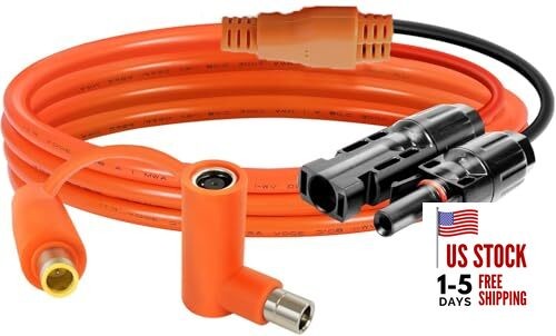 Solar Connector to DC 8mm Adapter Cable 12AWG + 14AWG Tinned Copper Wire 5FT