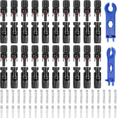 40PCS (20Pairs) Solar Panel Connectors, Male/Female Multi-Contact 4 Solar Connec
