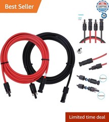 Durable 20FT 10AWG Waterproof Solar Cable for Efficient Solar Panel Connectivity