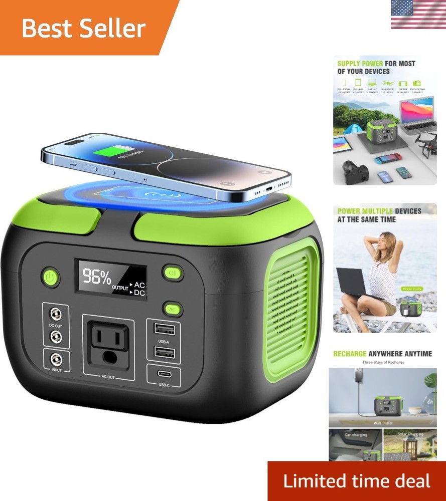 200W Portable Power Station, 42000mAh Solar Generator With 110V AC Outlet, DC…