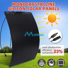 100W 18V Flexible Solar Panel Charging Battery Power RV Home Boat Camp Off-Grid