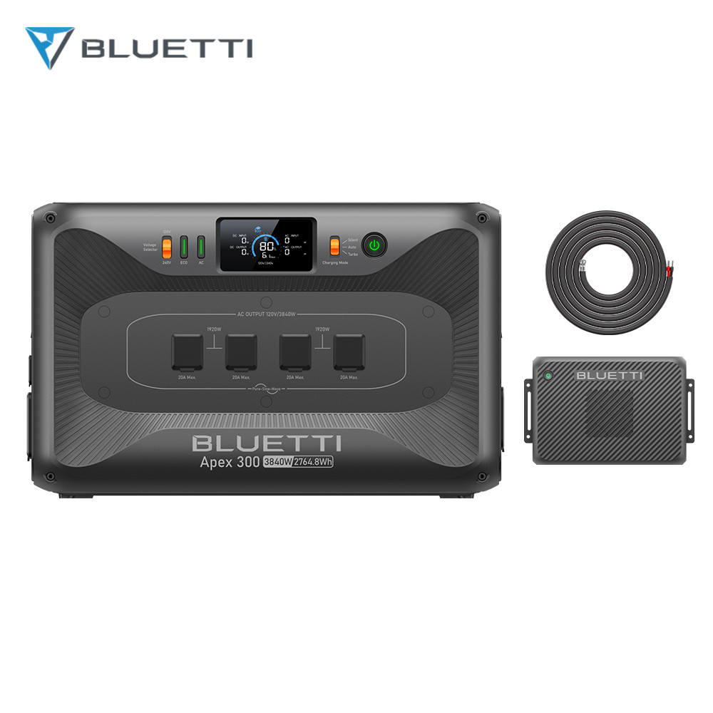 BLUETTI Apex 300 2764.8Wh+Charger 2 1200W Car Alternator Charger for Car Camping