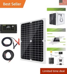 Lightweight 20W Solar Panel with 10A Charge Controller for Reliable Remote Power