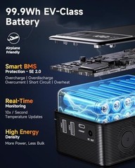 Portable Power Station 99.9Wh – AC Outlet, USB-C, Mini Generator for Camping, Ho