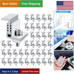 Quality Aluminum Solar Panel End Clamps – 40 Adjustable Pieces for Optimal Fit