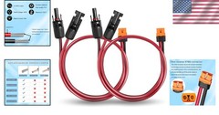 Durable 2FT Solar Panel to XT60i Cable – Male-to-Male Connection with Low Loss