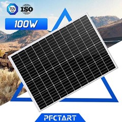 PFCTART 100W 12V Solar Panel High Efficiency Monocrystalline Module RV Boat Home