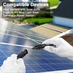 Durable 6 Feet Male-to-Female Solar Panel Extension Cable for Efficient Setup