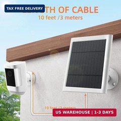 Solar Panel for Ring Camera, 2 Pack 4W Solar Charger Compatible with Rings Spotl