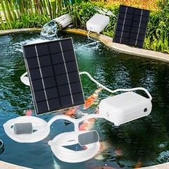 Solar Oxygen Pump for Fish Ponds and Tanks 2W 6V with Air Stones and Tubing