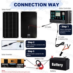 10000W Inverter 800WSolar Panel Solar Power Generator 100A Home 110V Grid SystM5