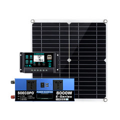 Solar Full Kit 8000w 110v Inverter 300W Solar Panel Home 100A Controller System