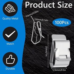 100 Pcs Stainless Steel Cable Clips S Clip Solar Panel Cables Photovoltaic Do…