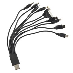 Portable and Efficient 10 in 1 USB Charger Compatible with Many Brands