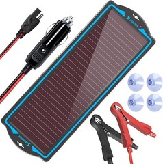 SUNAPEX 12V Solar Trickle Charger Portable Power 1.8W, 1.8W solar panel