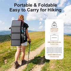MHPOWOS Solar Panel 60W for EcoFlow River 2 River 3 Plus Portable Power Stations