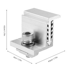 10Pcs Adjustable Aluminum Solar Panel End Clamps Silver Mounting Kit