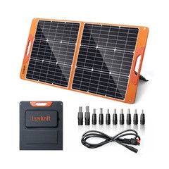 100 Watt Portable Solar Panel for Power Station, Foldable 100W Solar Panel fo…
