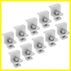 Aluminum Solar Panel Clamps Z Brackets Mounting System 10PCS Grounding Clip L…